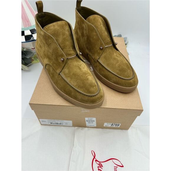 Men\'s Christian Louboutin CHAMBELISS suede boots size 45/12 US made in Italy main image 5